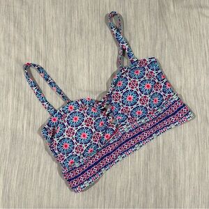 Torrid Blue & Pink Patterned Bikini Top